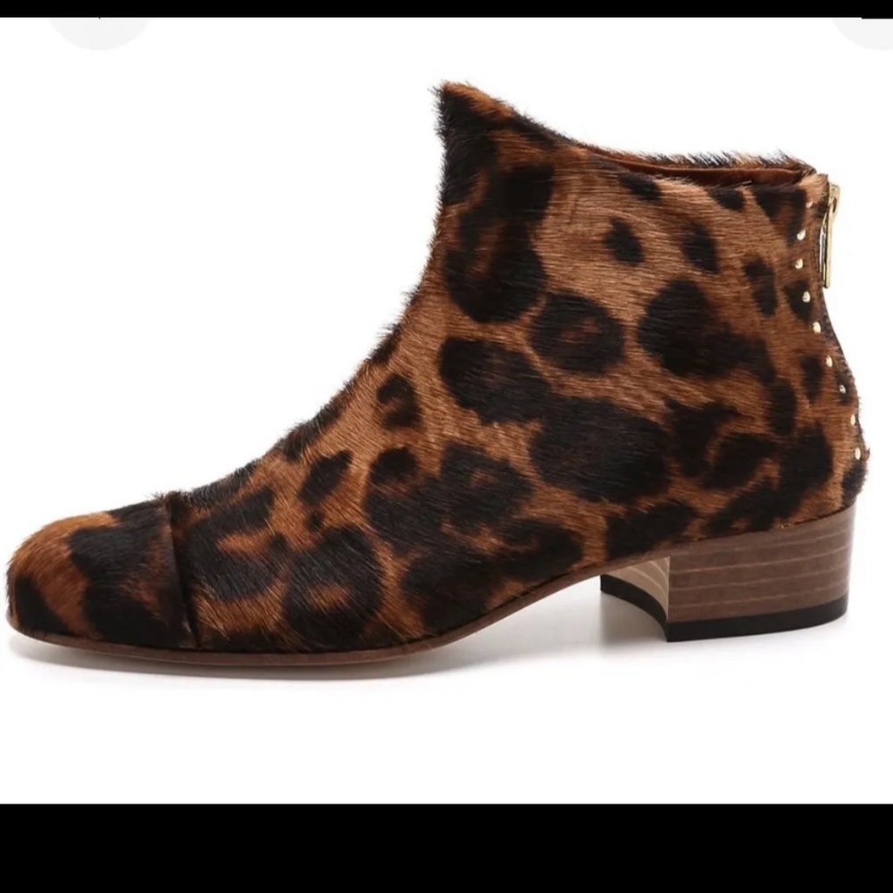 Beau Coops Leopard Print Fur Ankle Boots